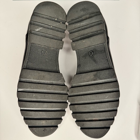 Atelier Women’s Barton Black & Tan Italian Leather Platform Penny Loafers Sz 38 - Picture 13 of 14